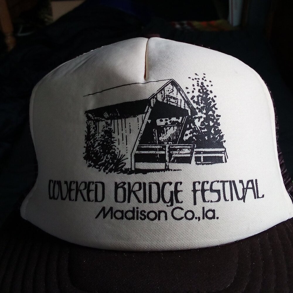 Deadstock Vintage Covered Bridge Festival Madison County Iowa Snap Trucker Hat